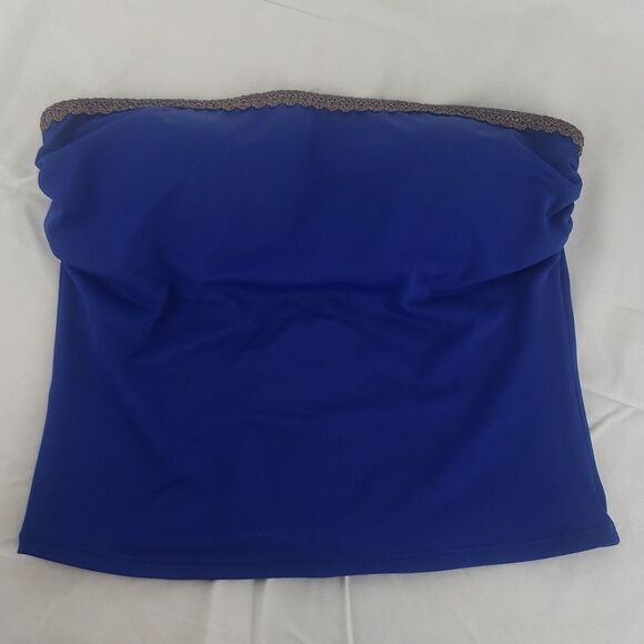 Shape FX Women's 6 Royal Blue Padded Swim Tube Top - Picture 1 of 8